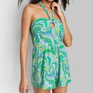 Wild Fable Blue Swirl Terry Romper Size XXL